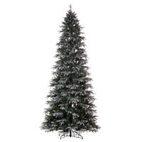 Vickerman Artificial Frosted Slim Sheldon Fir Christmas Tree