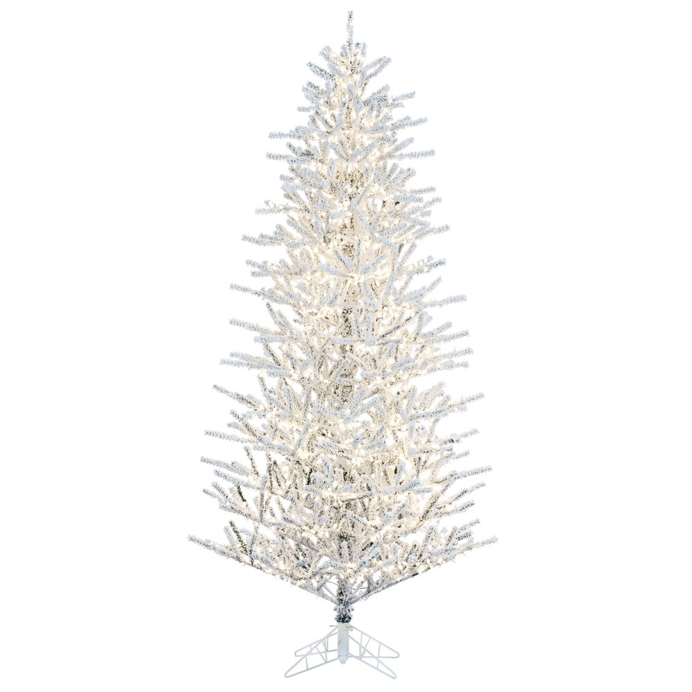 Vickerman Artifical Flocked Slim Pistol Pine Christmas Tree