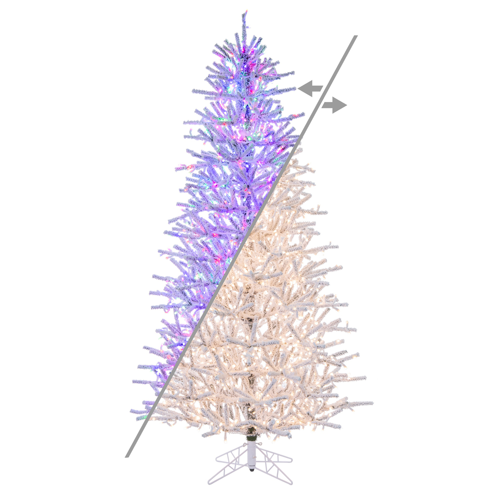 Vickerman Artifical Flocked Slim Pistol Pine Christmas Tree