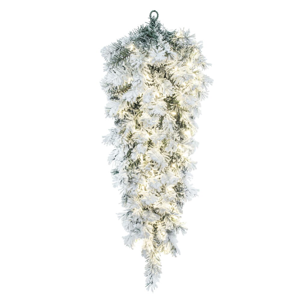 Vickerman Frosted Glacier Pine Artificial Teardrop