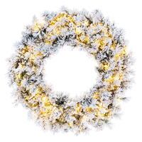 30" Frosted Glacier Wreath 3mm 200WW
