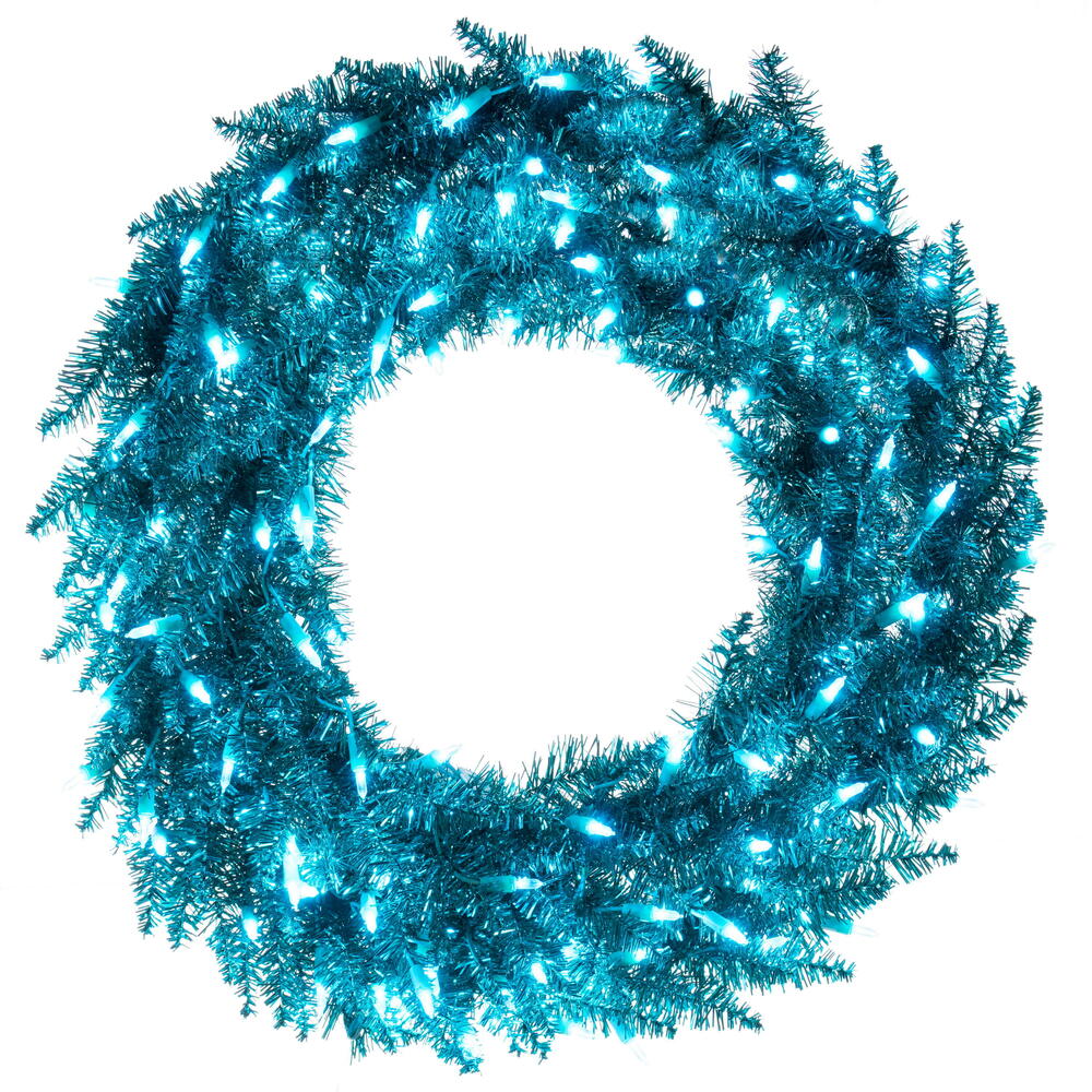 Vickerman Aqua Fir Wreath