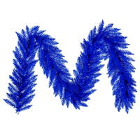 Vickerman 9' x 14" Blue Artificial Garland