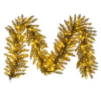 Vickerman 9' x 14" Gold Tinsel Artificial Garland