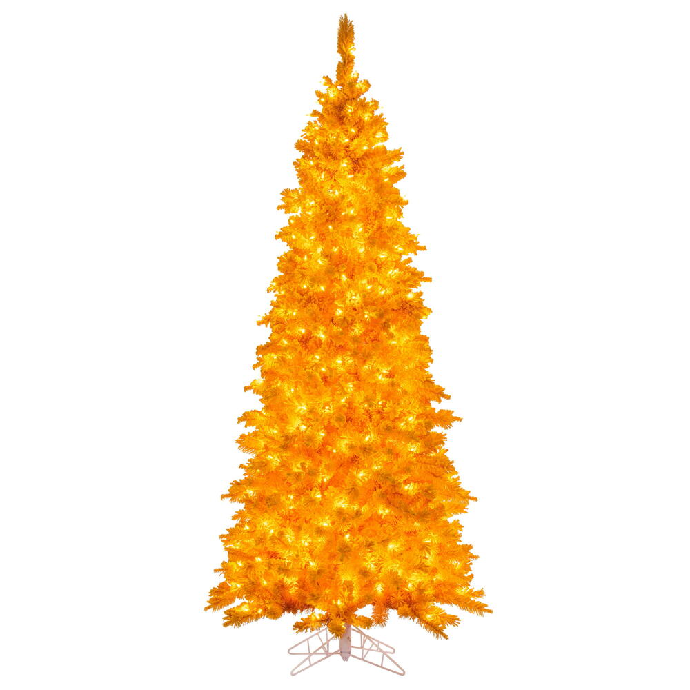 Vickerman Flocked Yellow Artificial Christmas Tree