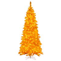Vickerman Flocked Yellow Artificial Christmas Tree
