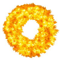 Vickerman Flocked Yellow Artificial Wreath