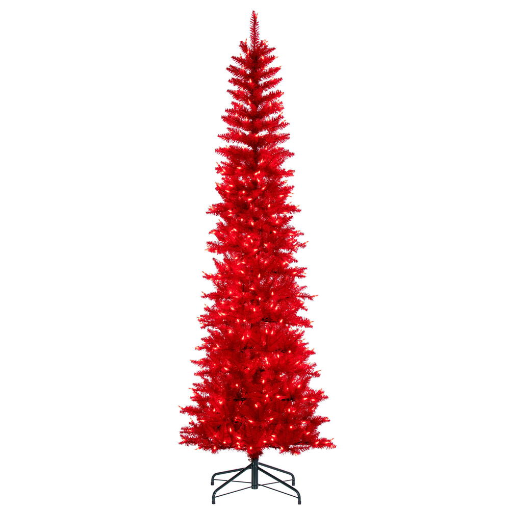 Vickerman Red Pencil Artificial Unlit Christmas Tree