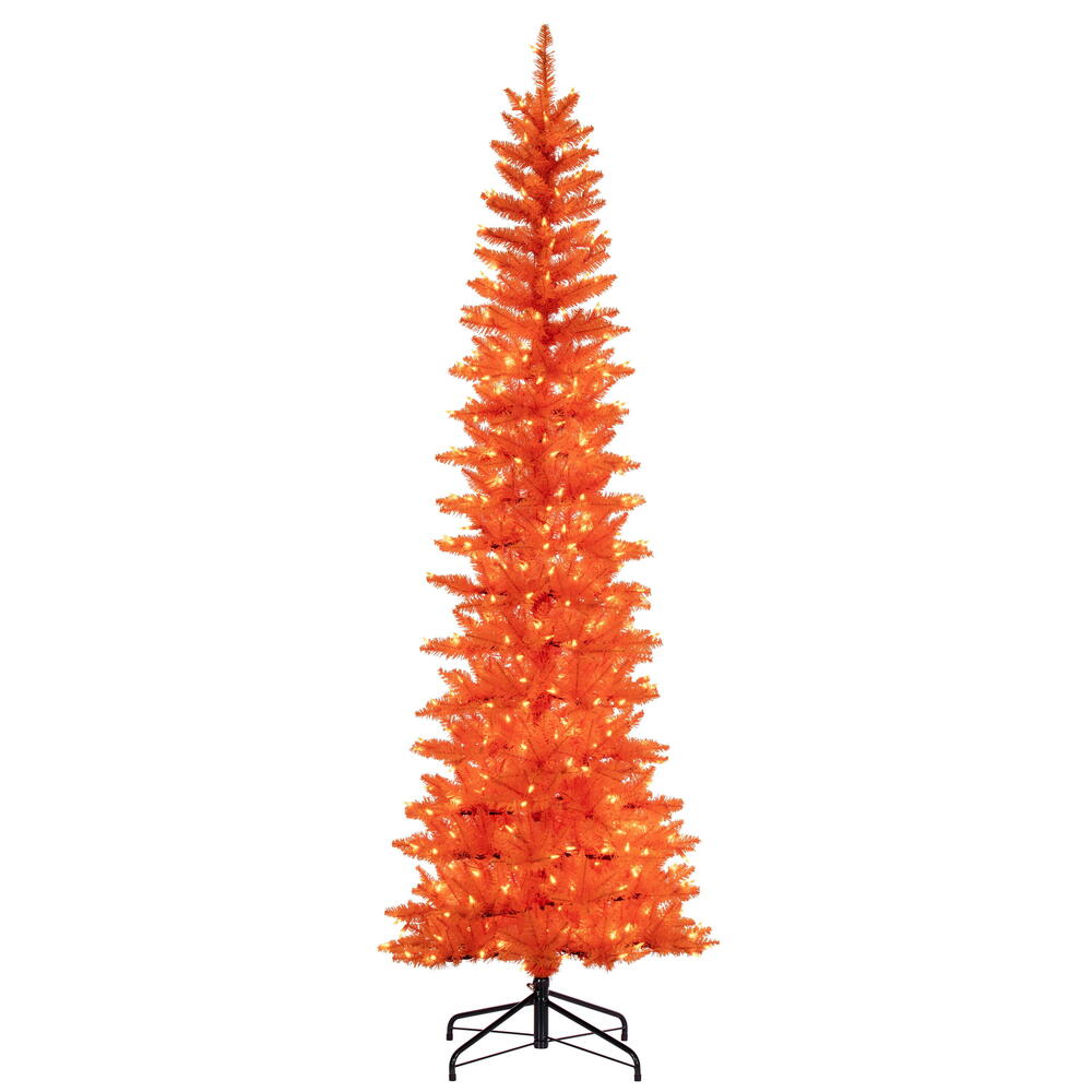 Vickerman Orange Pencil Artificial Christmas Tree