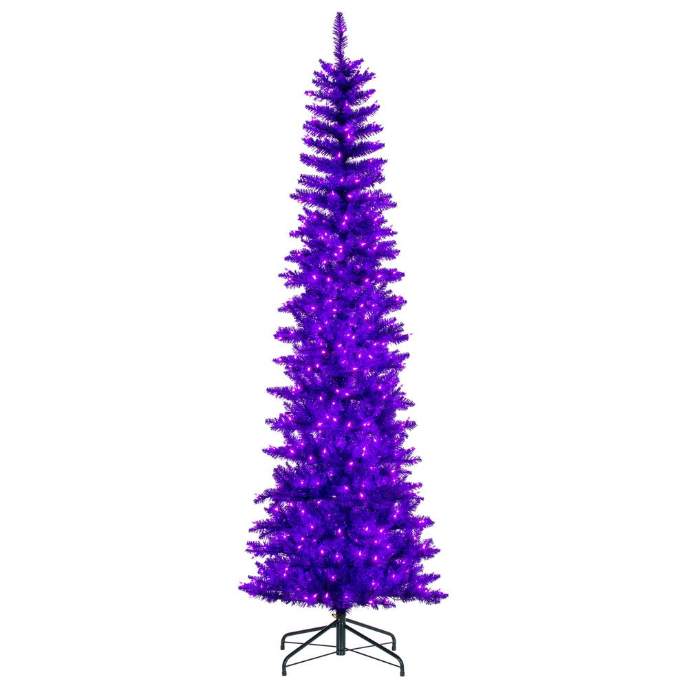 Vickerman Purple Pencil Artificial Christmas Tree