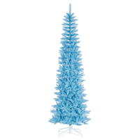 Vickerman Sky Blue Pencil Artificial Christmas Tree
