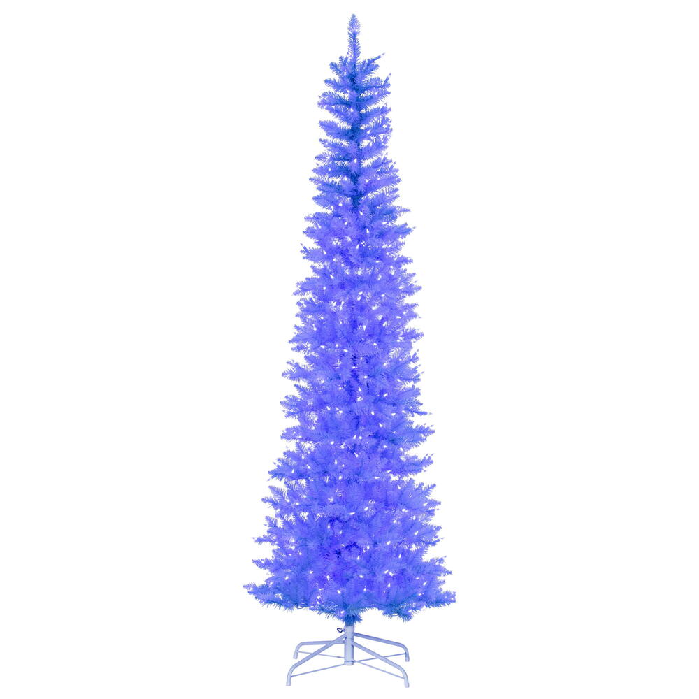 Vickerman Sky Blue Pencil Artificial Christmas Tree