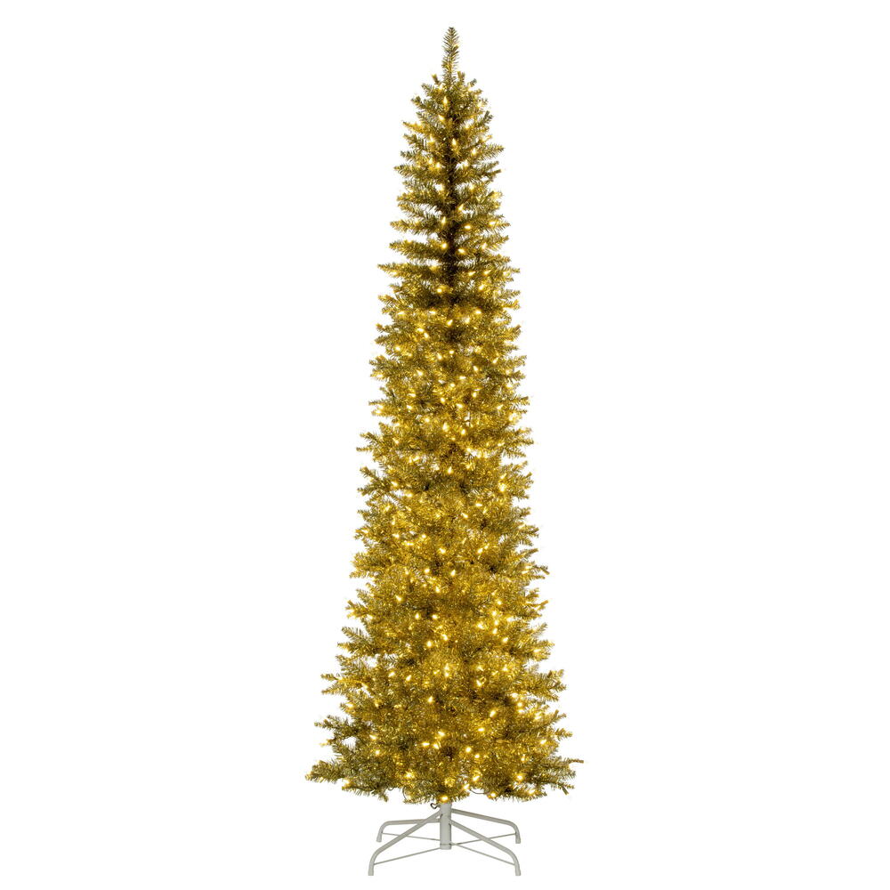 Vickerman Champagne Pencil Artificial Christmas Tree