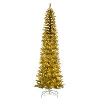 Vickerman Champagne Pencil Artificial Christmas Tree