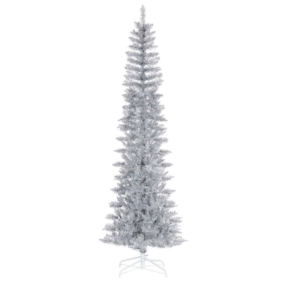Vickerman Silver Pencil Artificial Christmas Tree