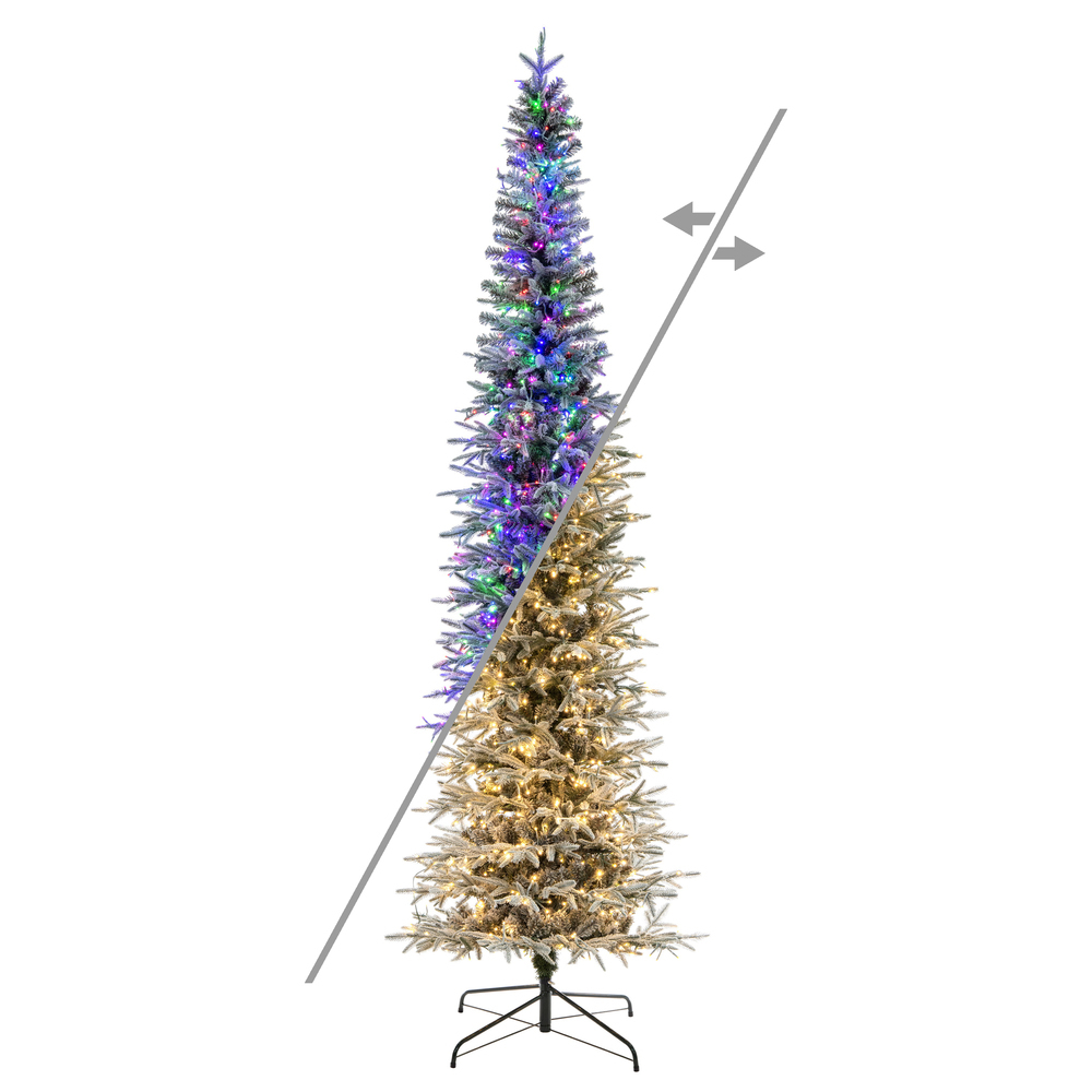 Vickerman Frosted Bixley Frosted Pencil Fir Artificial Christmas Tree