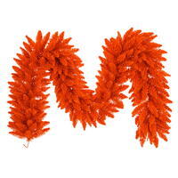 Vickerman Artificial Flocked Orange Fir Garland