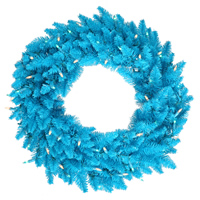 Vickerman Sky Blue Artificial Christmas Wreath
