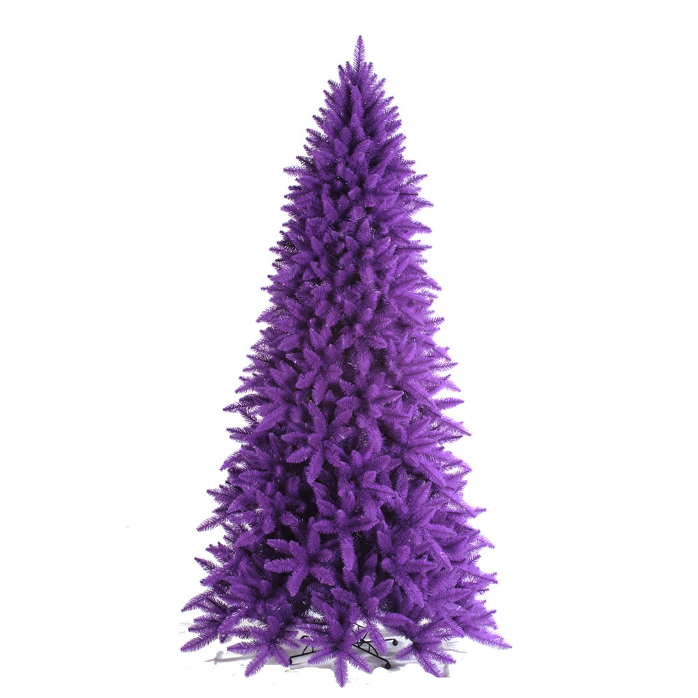 Vickerman Flocked Purple Fir Artificial Christmas Tree