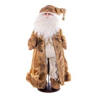 Vickerman Mocha Velvet Santa Doll with Stand