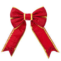 18" x 23" Red-Gold Nylon Out  Bow 6" Sz
