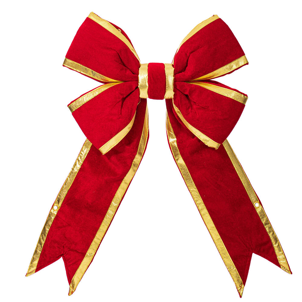 Vickerman Red-Gold Velvet Indoor Bow