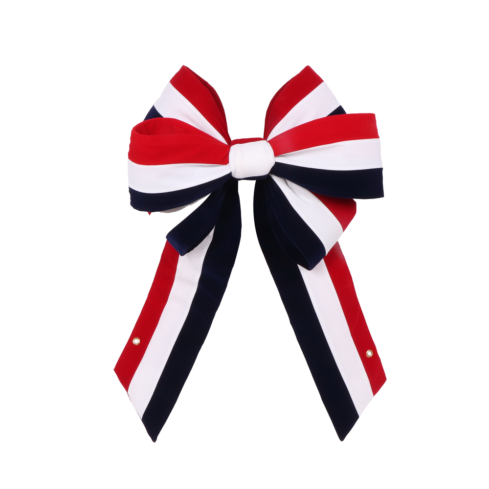 Vickerman Red-White-Blue Velvet Bow, Limited UV