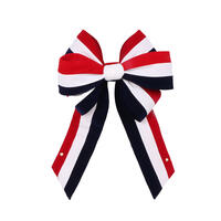 Vickerman Red-White-Blue Velvet Bow, Limited UV