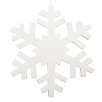 24" White Outdoor Glitter Snowflake