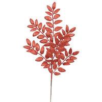 22" Red Glitter Honey Locust Spray 6/Bg