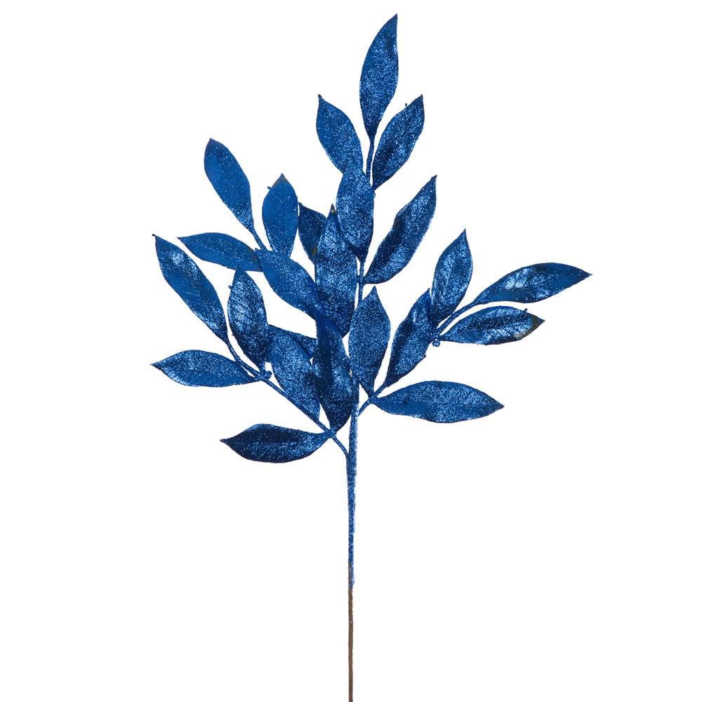 Vickerman 22" Glitter BayLeaf Artificial Christmas Spray
