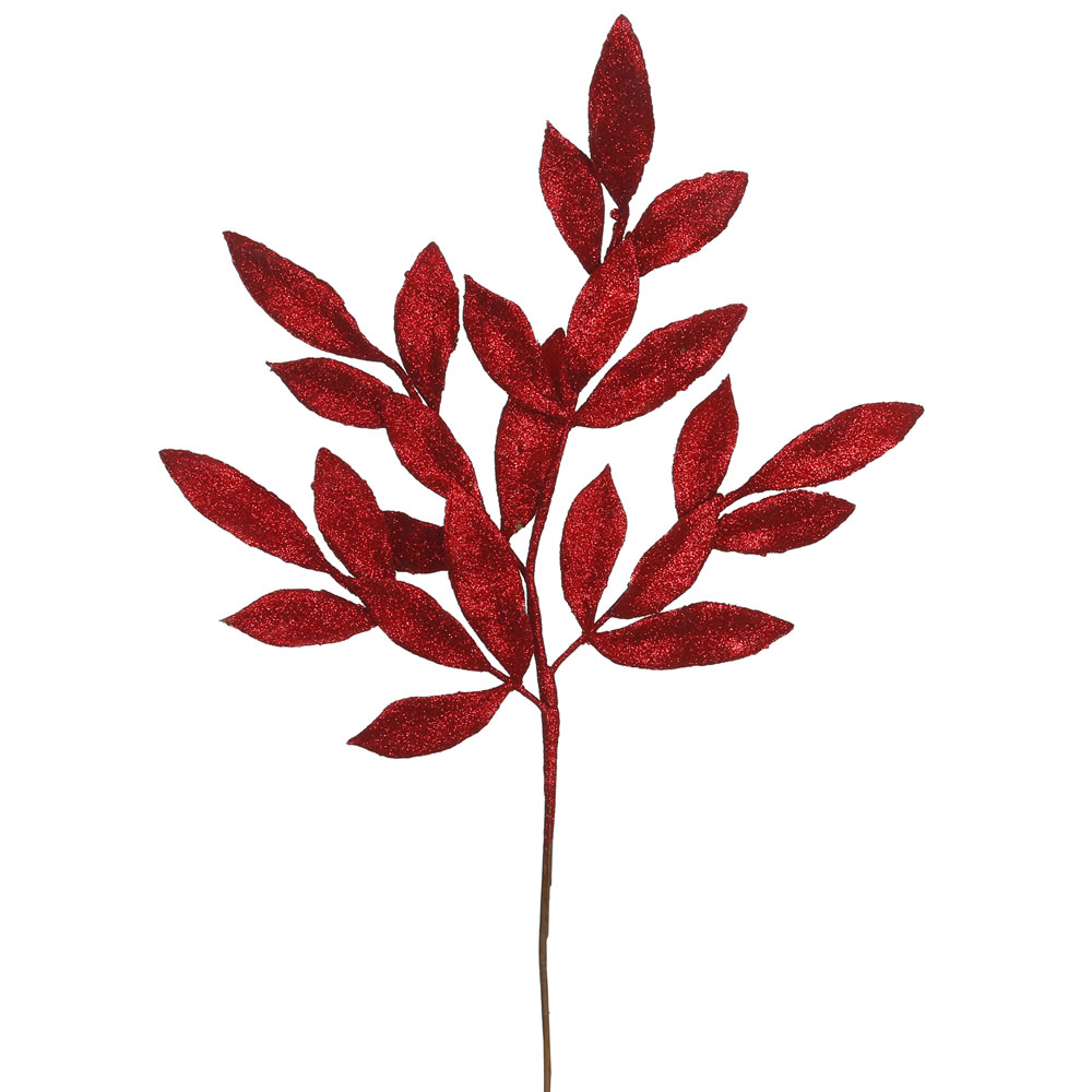 Vickerman 22" Glitter BayLeaf Artificial Christmas Spray