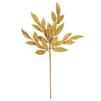 22" Gold Glit BayLeaf Spray 12/Bg