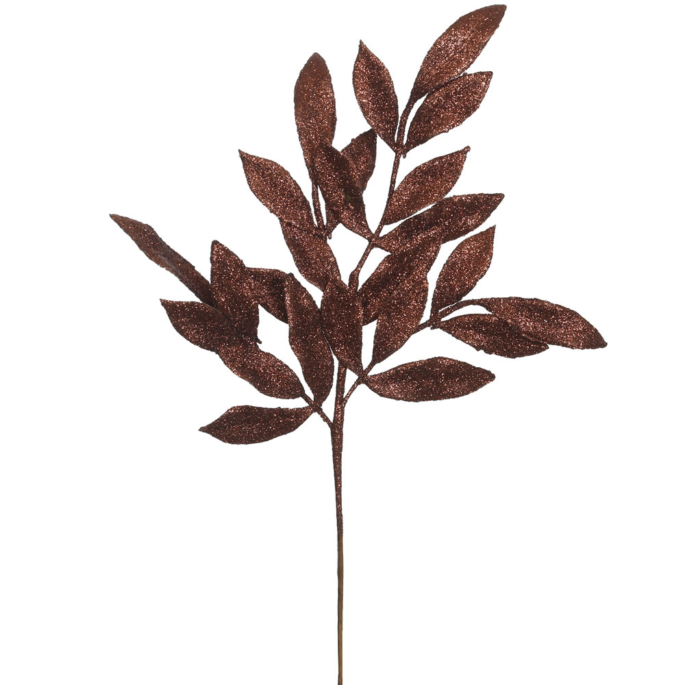 Vickerman 22" Glitter BayLeaf Artificial Christmas Spray