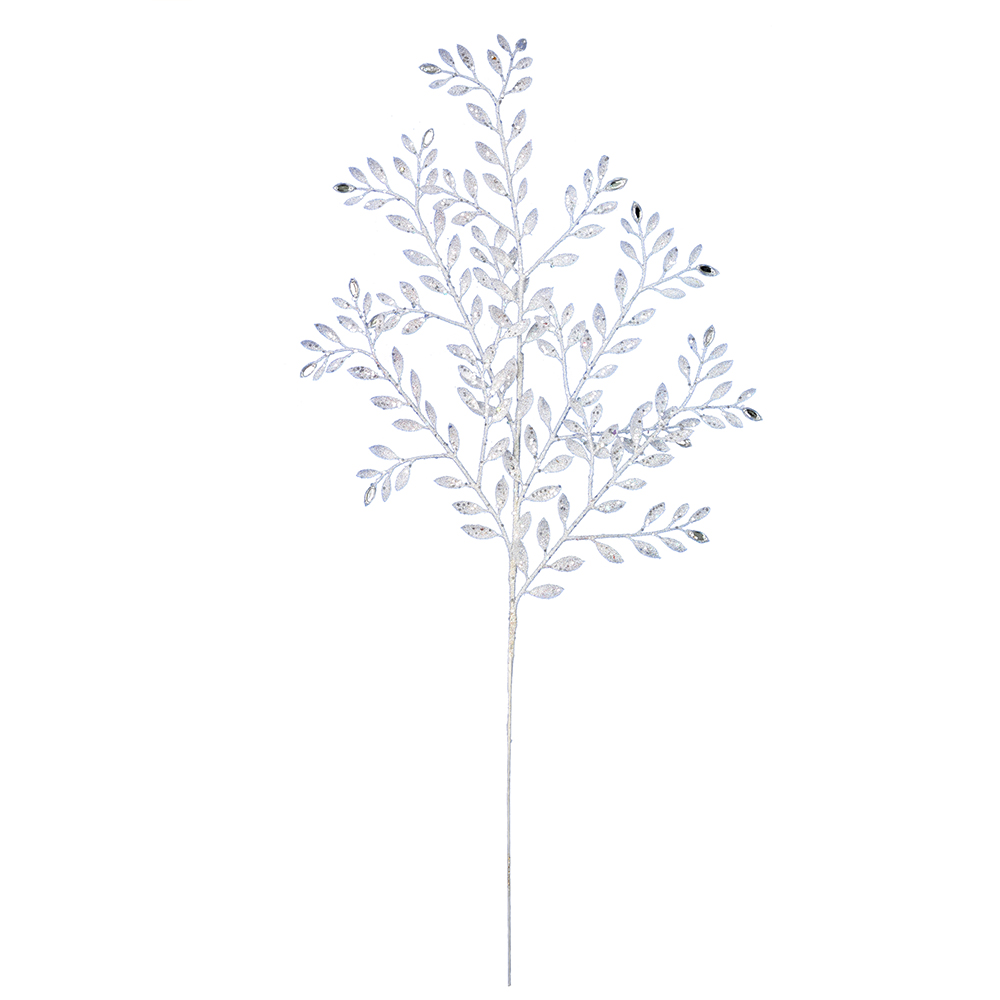Vickerman 25" Ruscus Glitter Aritificial Christmas Spray with Jewel