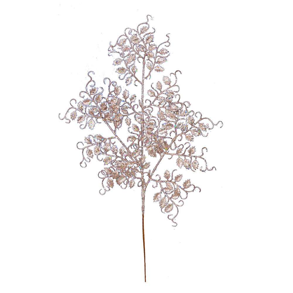 Vickerman 22" Glitter Mini Ruscus Leaf Aritificial Christmas Spray