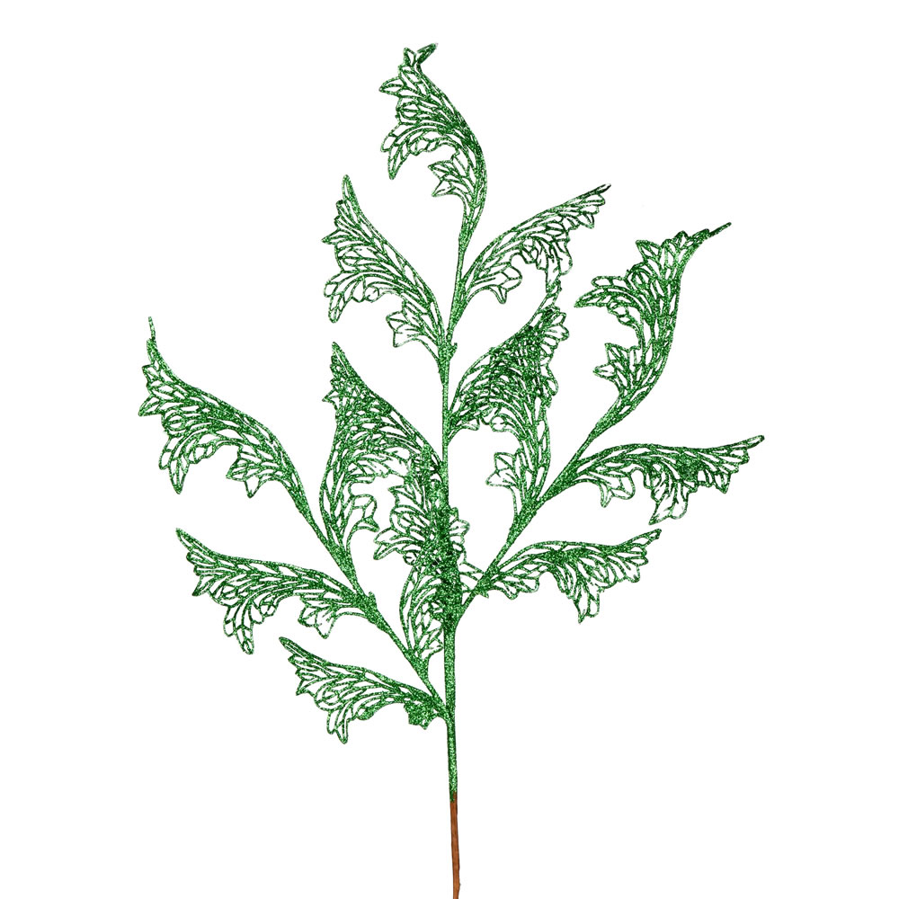 Vickerman 27" Glitter Coral Bells Leaf Lace Aritificial Christmas Spray