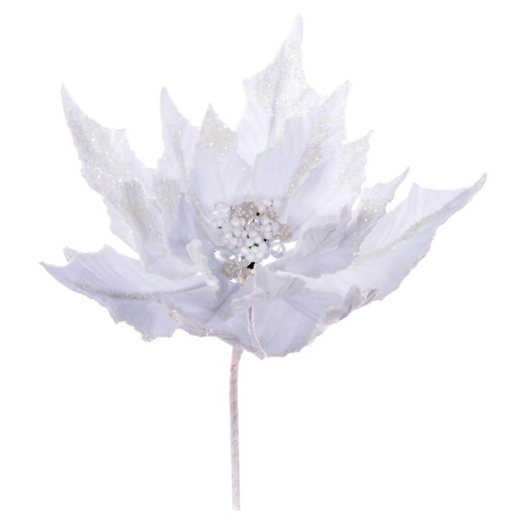 Vickerman Double Sided Artificial Velvet Poinsettia Pick