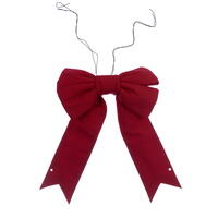 18" x 23" Red Canvas UV Bow 6" Size