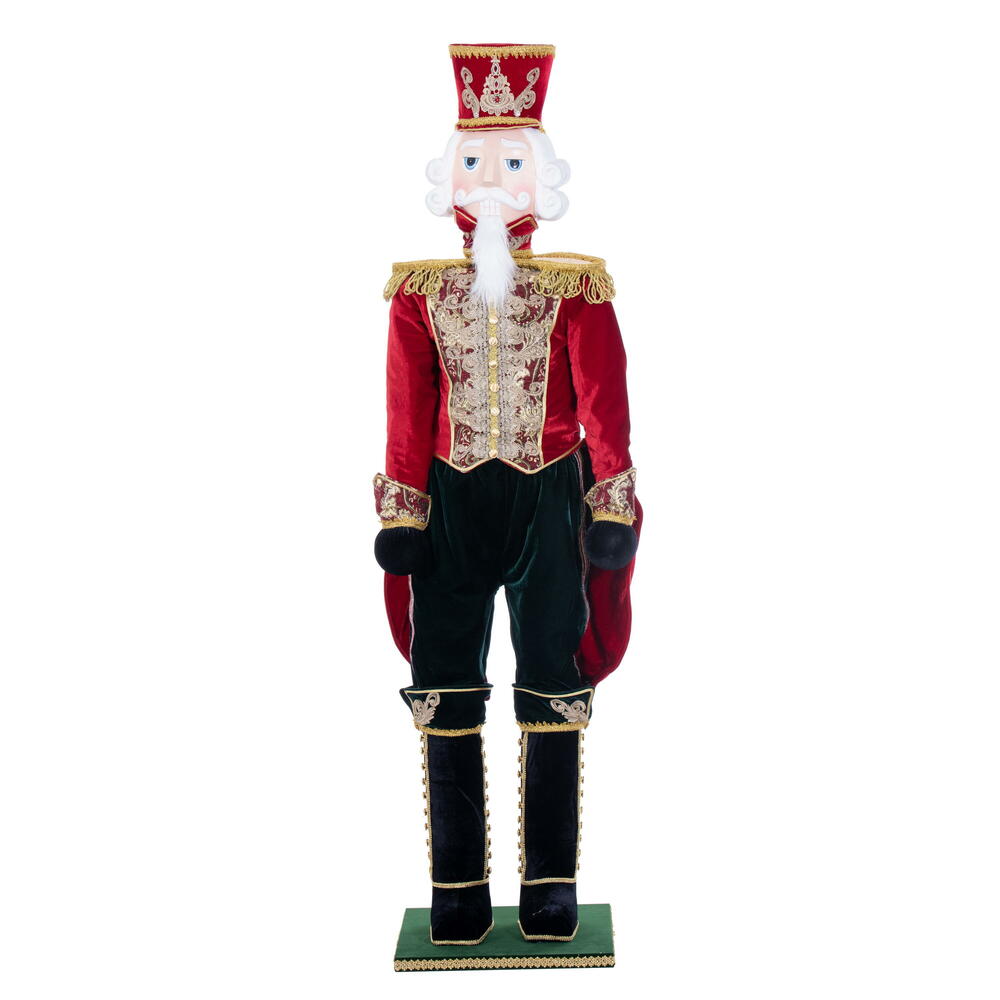 Vickerman Red Velvet Standing Nutcracker Doll.
