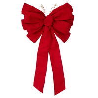 24"x 34" Red Canvas 11-Loop UV Bow 5"