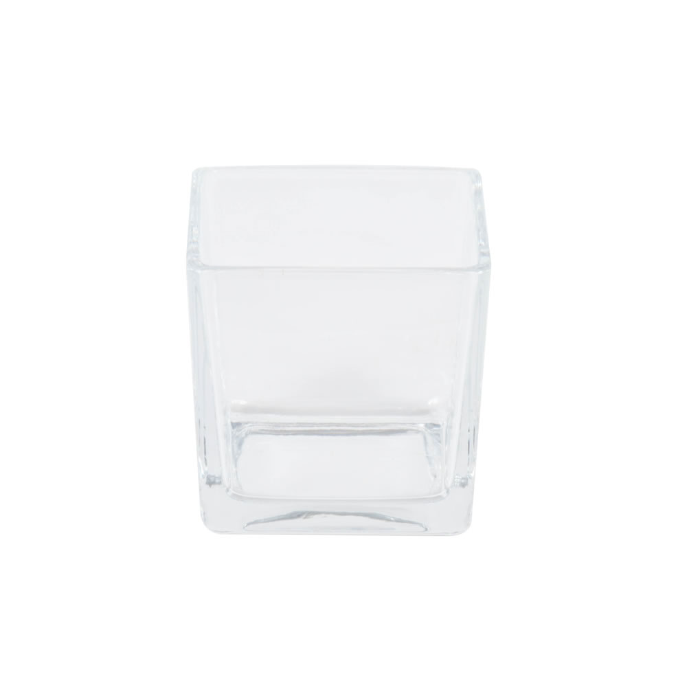 Vickerman Clear Cube Glass Container Set of 4