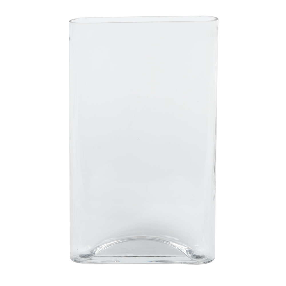10" Clear Glass Pill Shaped Container