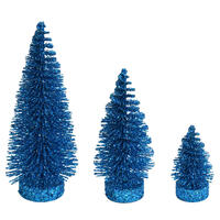 Vickerman Glitter Oval Pine Artificial Christmas Tree Set of 3