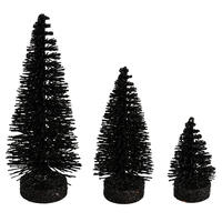 Vickerman Glitter Oval Pine Artificial Christmas Tree Set of 3