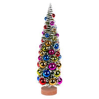 18" Frosted Green Tree with Multi Balls