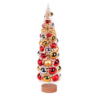 18" Frst Gold Tree Red-Gold-Silver Balls