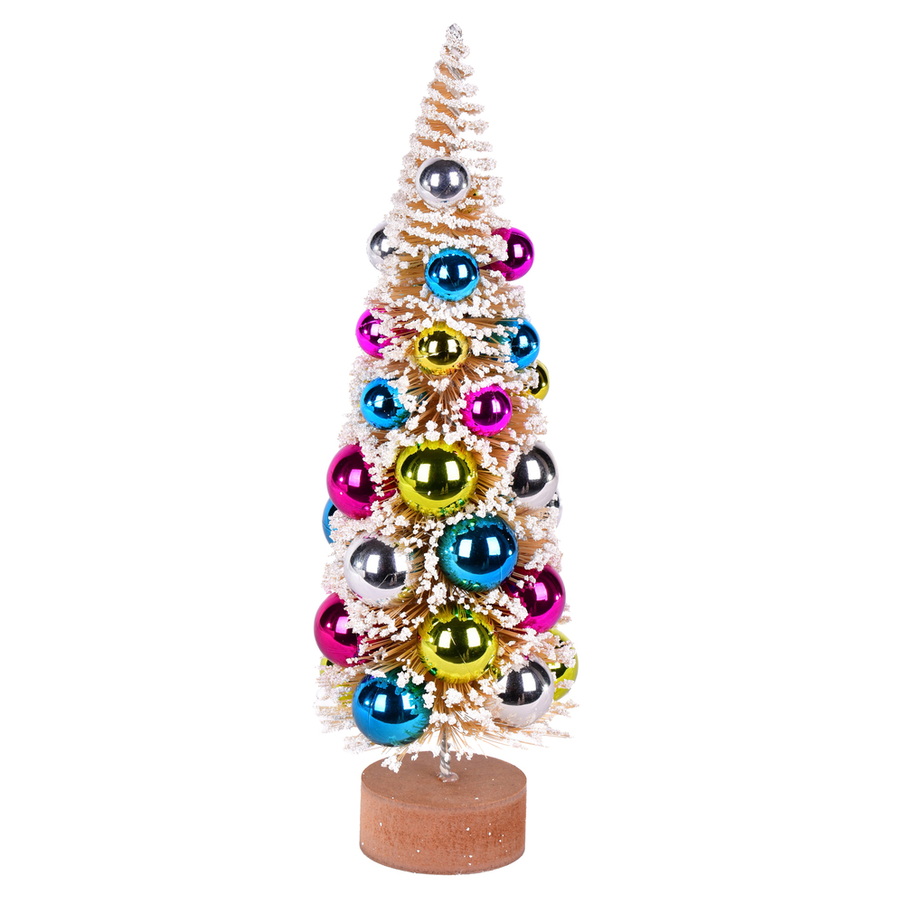 Vickerman Vintage Tabletop Frosted Artificial Christmas Tree