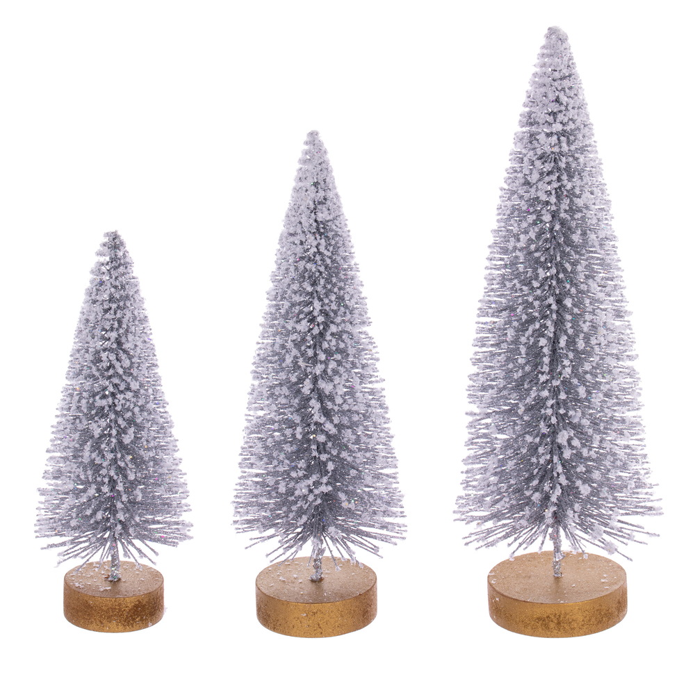Vickerman Sisal Bottle Brush Tree with White Glitter