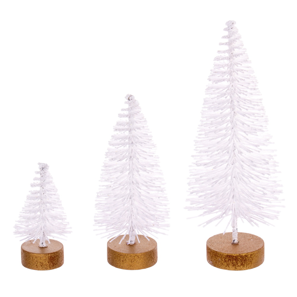 Vickerman Sisal Bottle Brush Tree with White Glitter